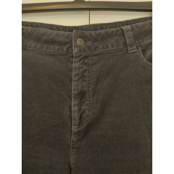 TALBOTS Heritage Pants Womens Charcoal Gray Pin Cord Corduroy Tapered Leg - 14 - Picture 3 of 9